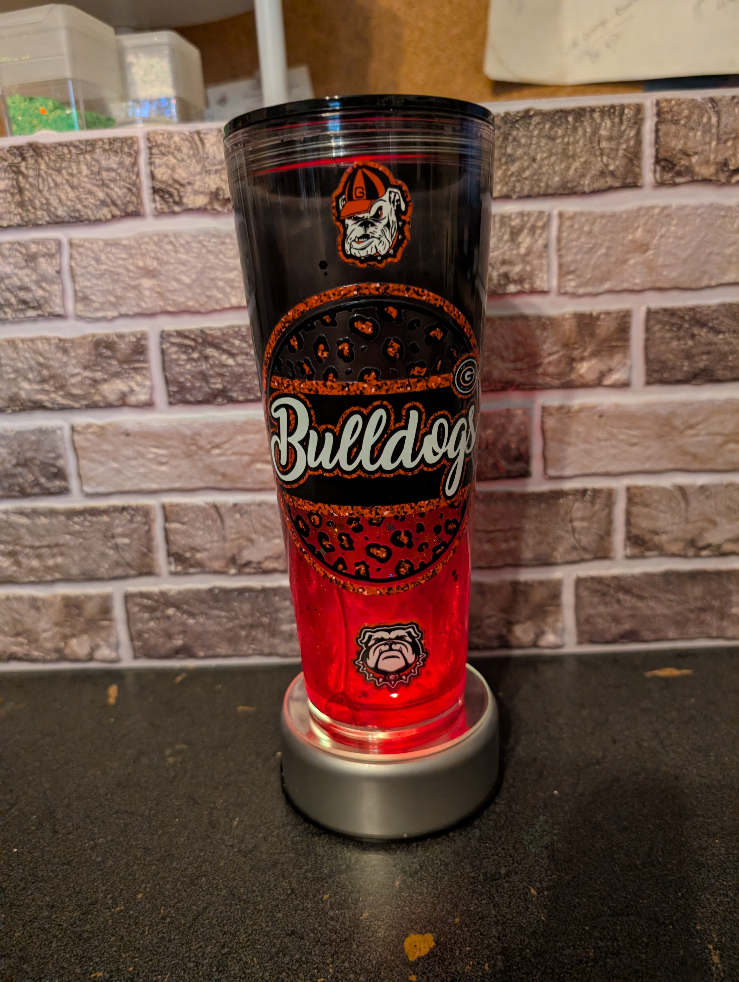 24oz Tumbler – Bulldogs Fan Design, Acrylic