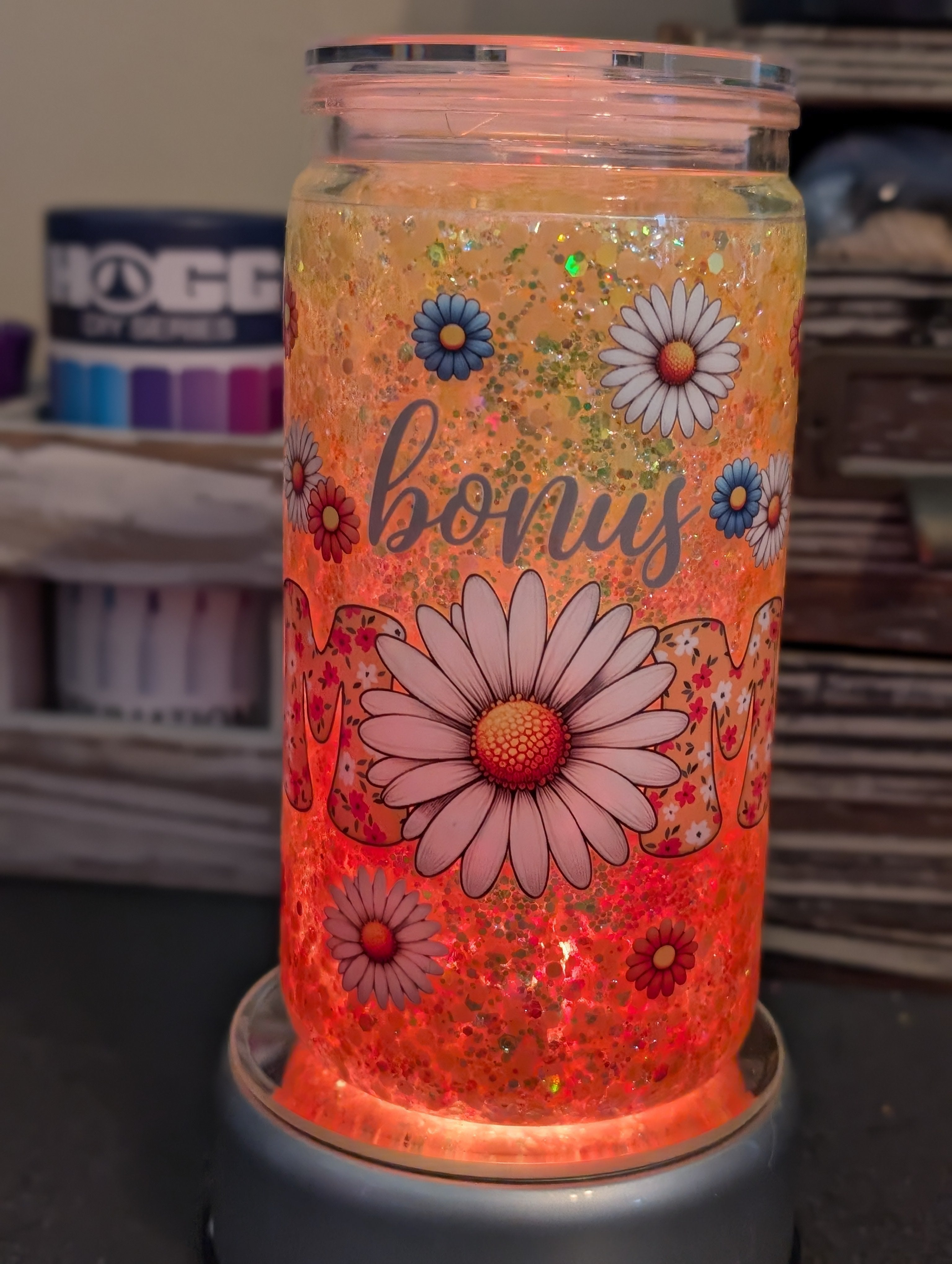 16oz Skinny Tumbler – Bonus Mom Design, Acrylic
