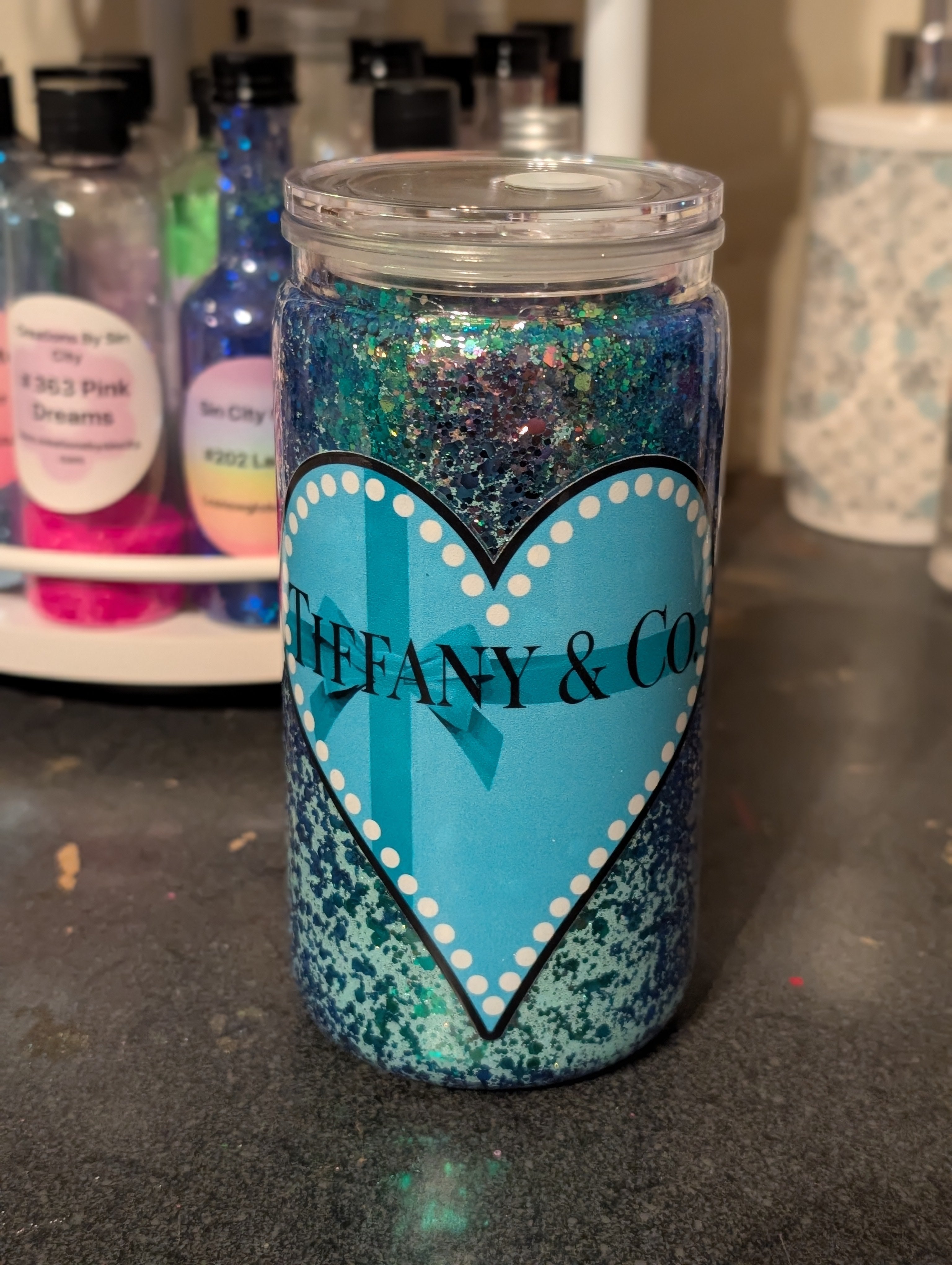 16oz Skinny Tumbler – Tiffany Design, Acrylic