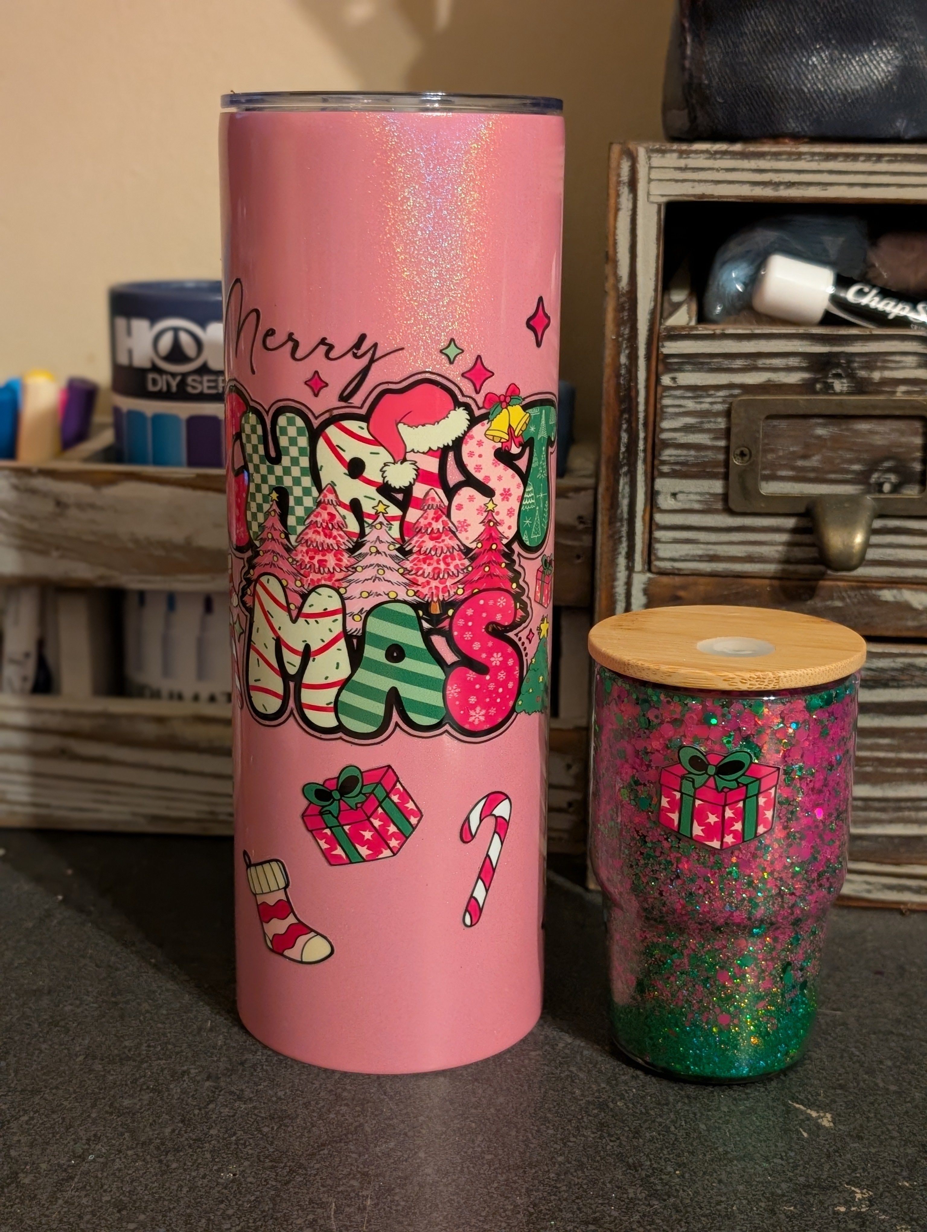 Christmas Dual Set – 20oz Stainless Steel Tumbler & 3oz Shot Glass