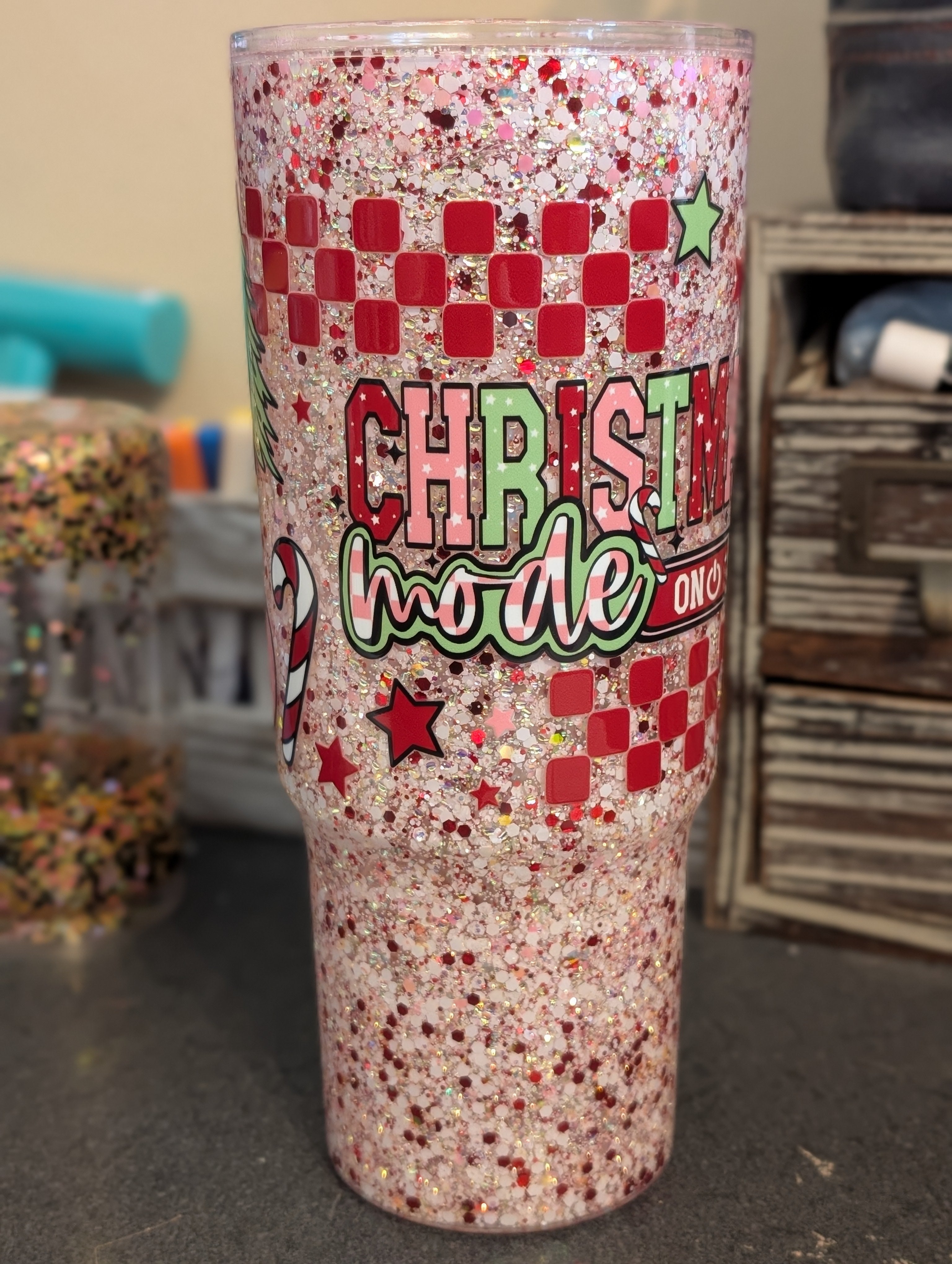 40oz Tumbler – Christmas Mode Design, Acrylic