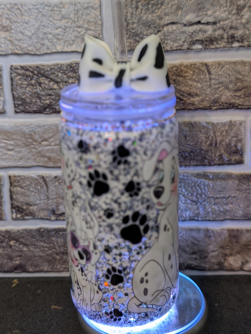 16oz Skinny Tumbler – Dalmatian Dog Design, Acrylic