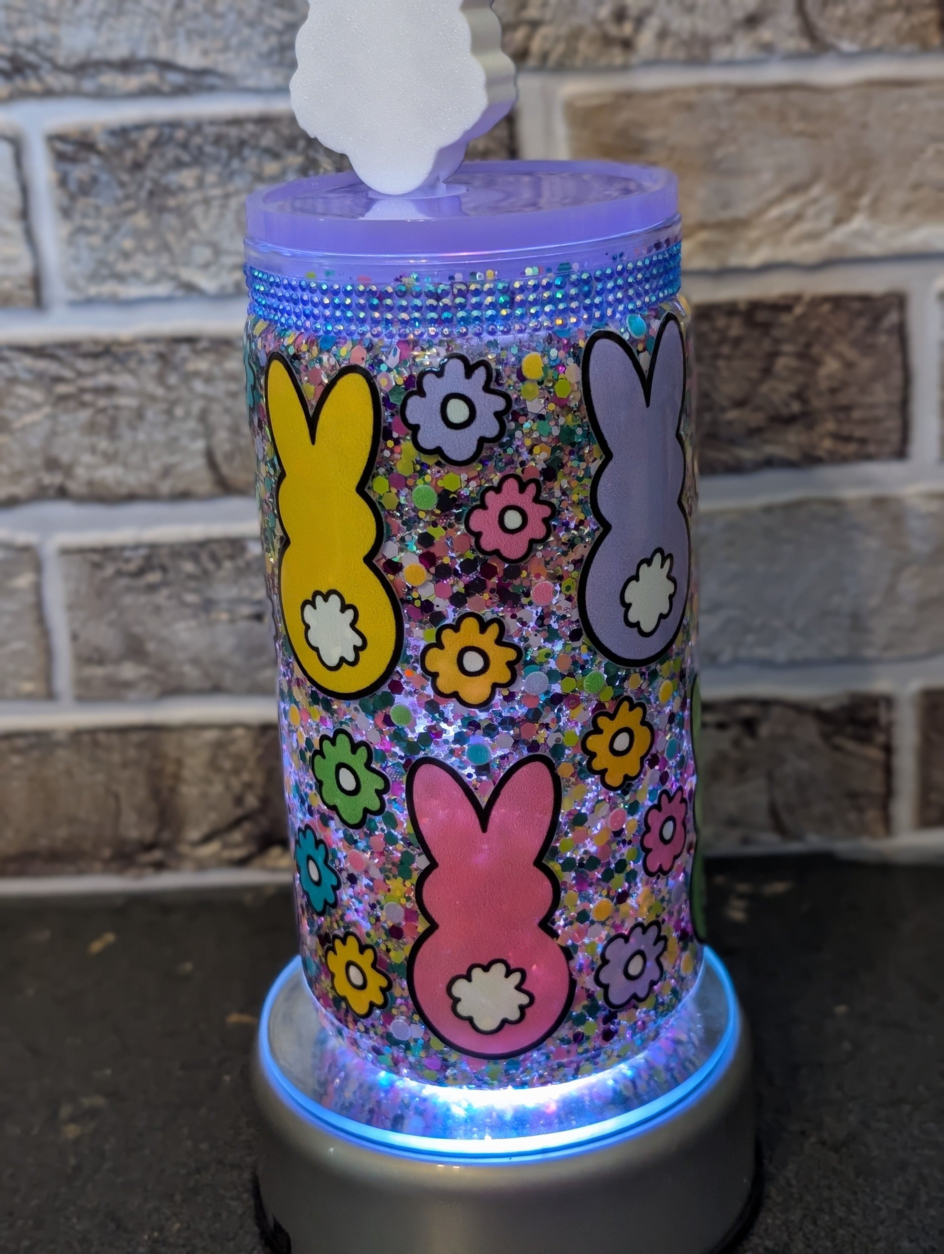 16oz Skinny Tumbler – Peeps Easter Design, Acrylic