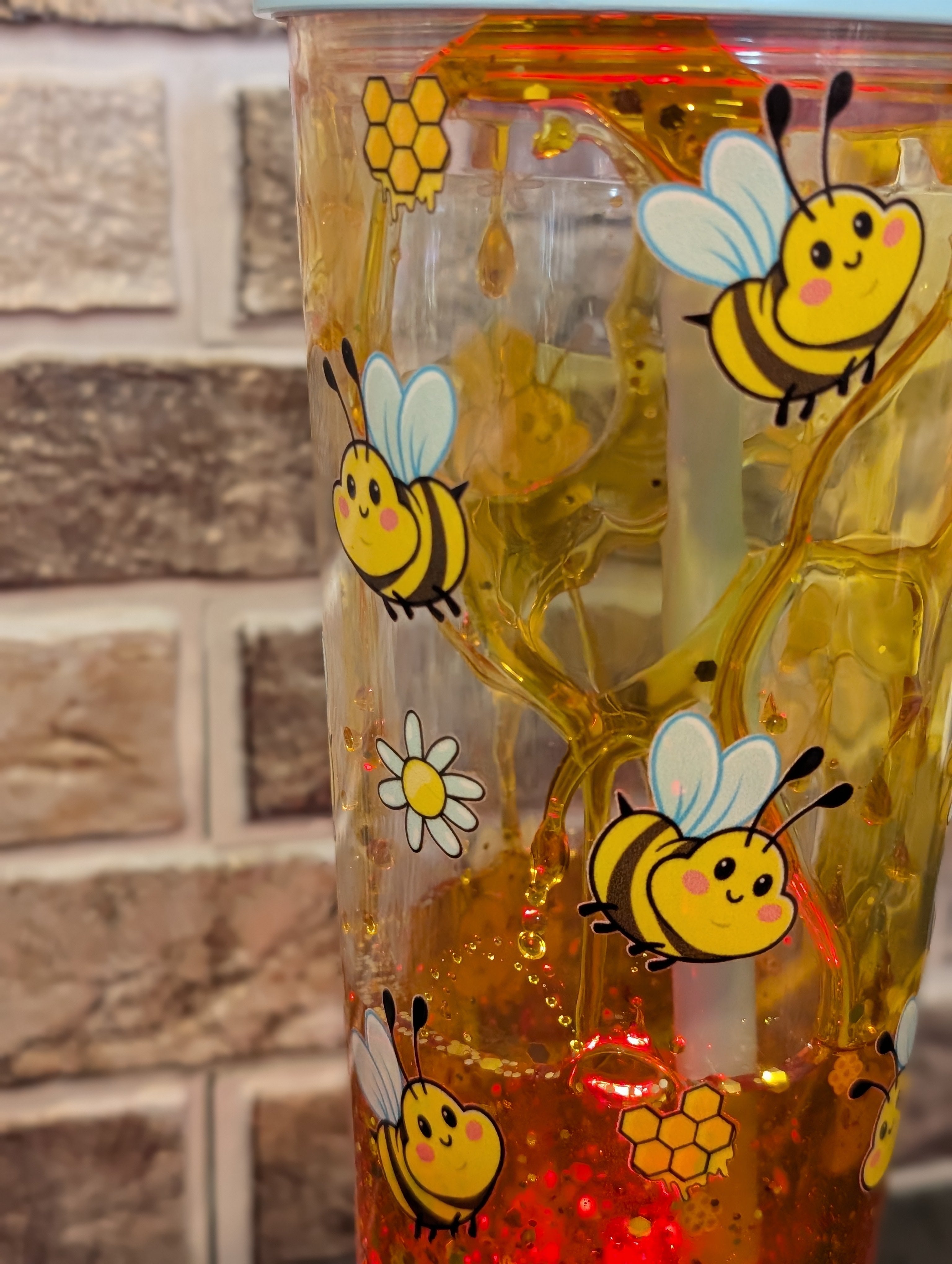 24oz Tumbler – Bumble Bee Design, Acrylic