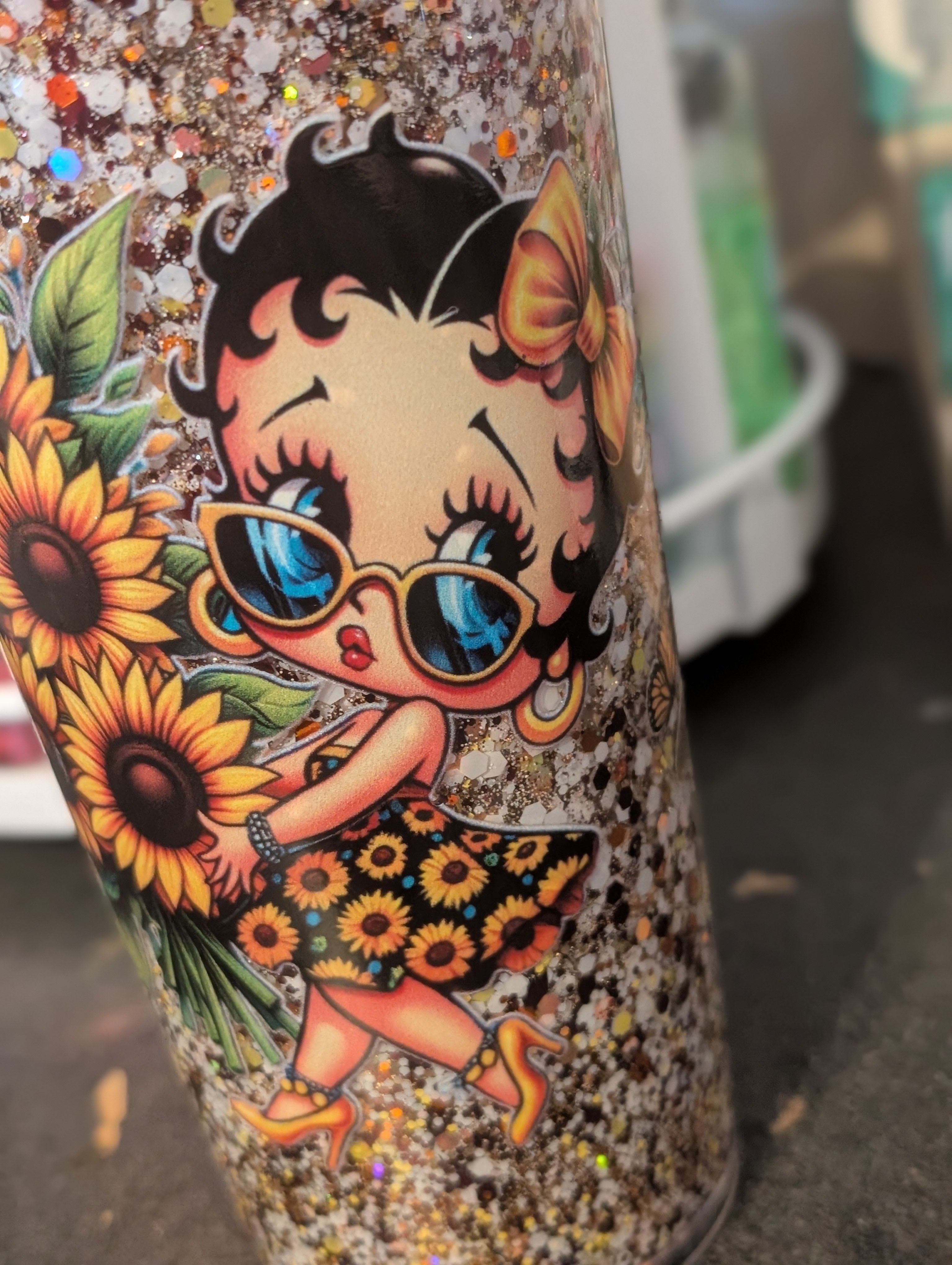 24oz Tumbler – Betty Boop Design, Acrylic