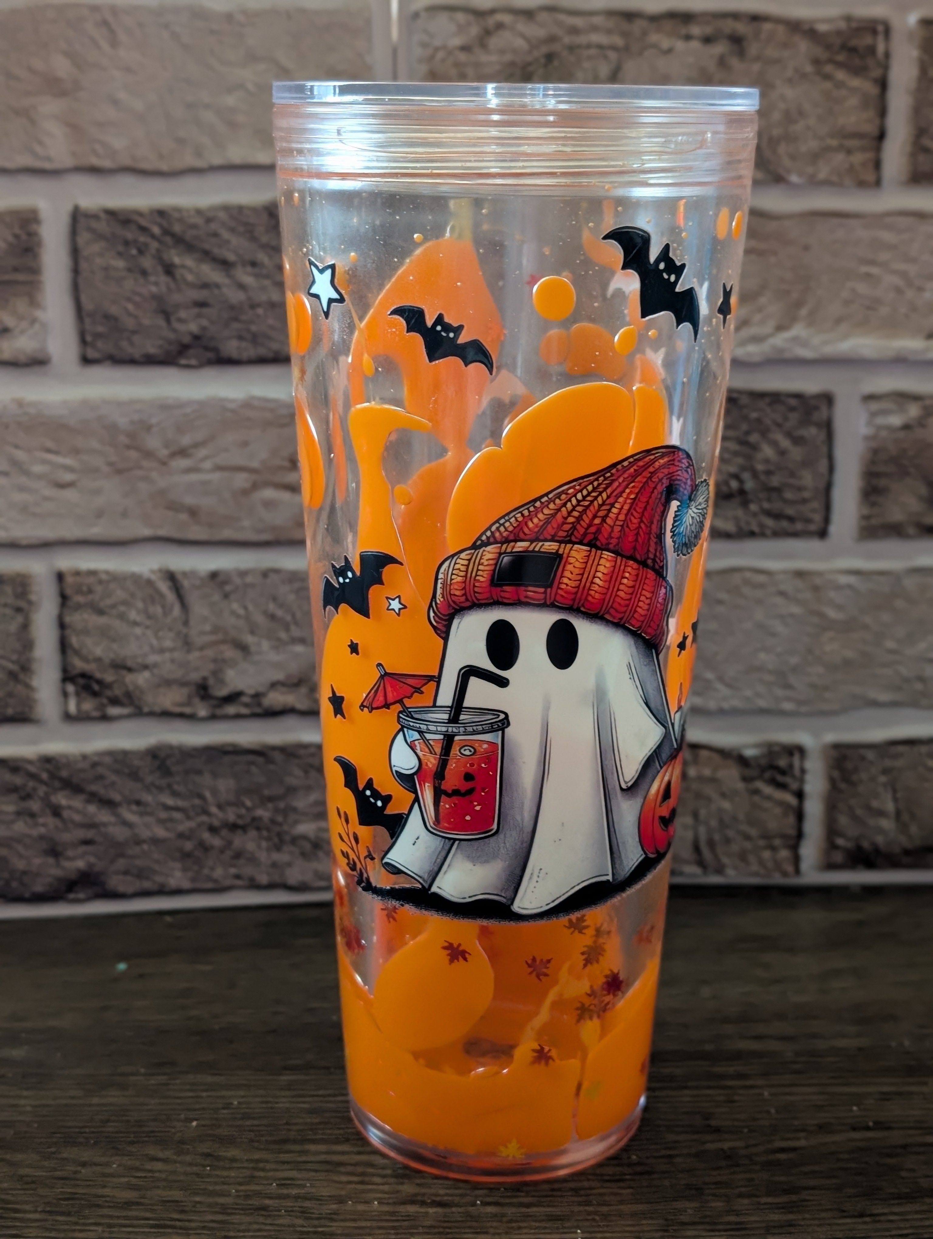 24oz Tumbler – Ghost Lava Design, Acrylic