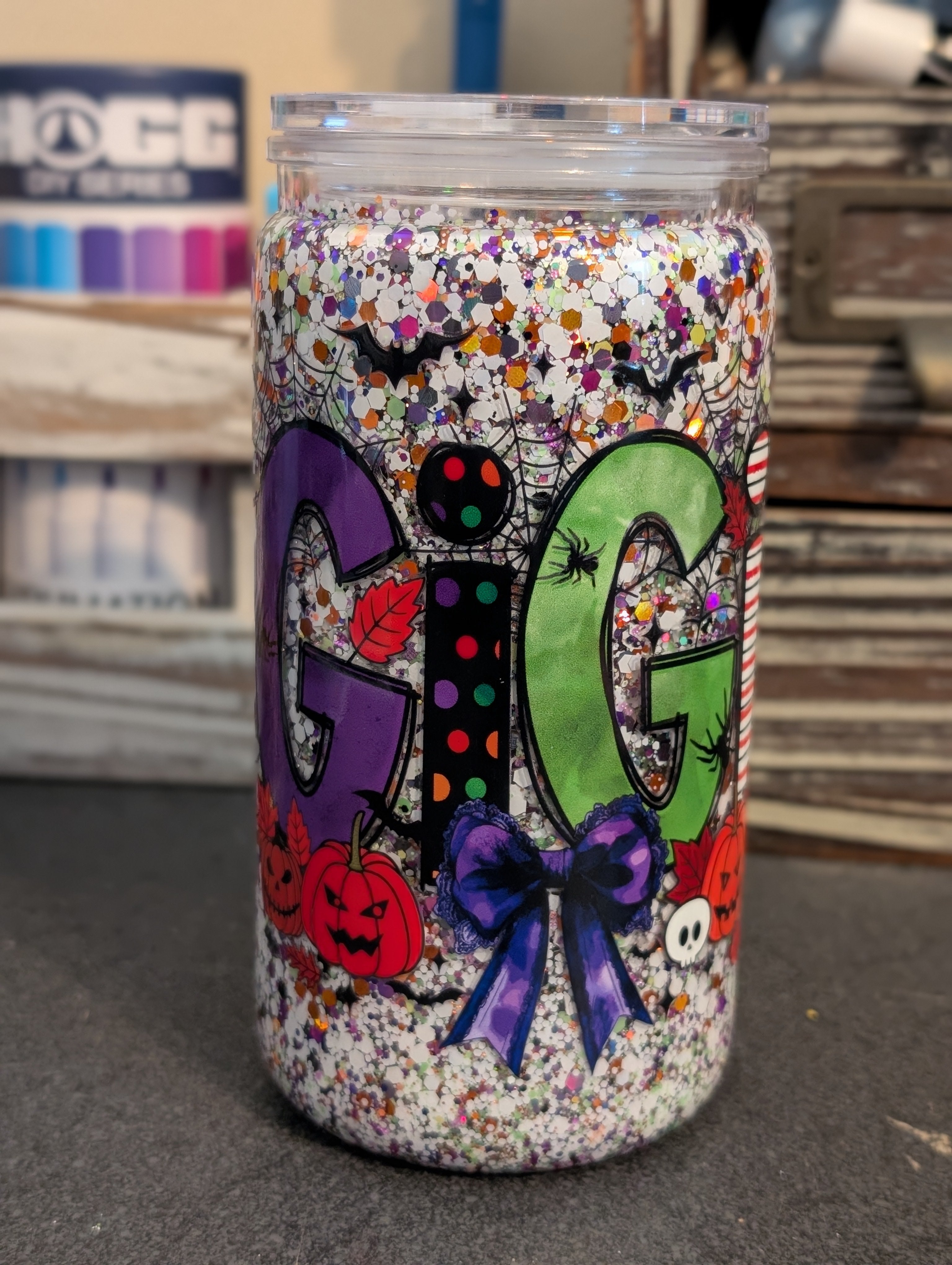 16oz Skinny Tumbler – Gigi Design, Acrylic